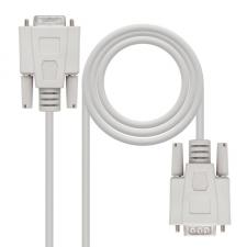 CABLE SERIE NULL MODEM NANOCABLE 10.14.0502 - CONECTORES DB9 MACHO - DB9 HEMBRA - 1.8M - BEIGE - Imagen 3