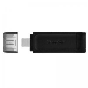 PENDRIVE KINGSTON DATATRAVELER 70 128GB - CONECTOR USB TIPO-C - USB 3.2 GEN 1 - NEGRO - Imagen 1