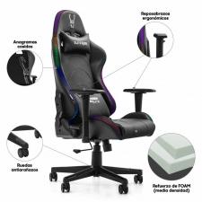 SILLA GAMER WOXTER STINGER STATION ELITE V2.0 - PISTON CLASE 3 - RESPALDO INCLINABLE - 5 RUEDAS - LUCES LED - APP PARA CAMBIAR C