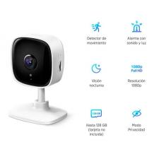 CÁMARA WIFI DE SEGURIDAD TP-LINK TAPO C100 - 1080P - VISUALIZACIÓN NOCTURNA - AUDIO DOBLE VÍA - NOTIFICACIONES Y DETECCIÓN DE MO