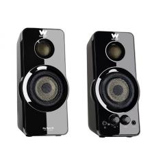 ALTAVOCES 2.0 WOXTER BIG BASS 95 NEGRO PIANO - 20W - 50-20HZ - JACK 3.5MM