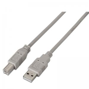 CABLE USB IMPRESORA AISENS A101-0002 - TIPO A MACHO-TIPO B MACHO - 1.8M - BEIGE - Imagen 1