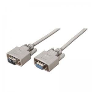 CABLE SERIE RS232 AISENS A112-0065 - CONECTORES TIPO DB9/M-DB9/H - 1.8 M - BEIGE - Imagen 1