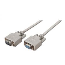 CABLE SERIE RS232 AISENS A112-0065 - CONECTORES TIPO DB9/M-DB9/H - 1.8 M - BEIGE