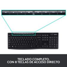 TECLADO Y RATÓN INALÁMBRICOS LOGITECH DESKTOP MK270 2.4GHZ USB  NEGRO 920-004513 - Imagen 5