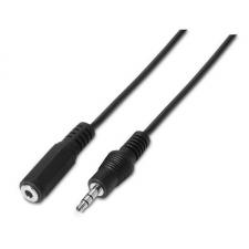 CABLE ALARGADOR ESTÉREO AISENS A128-0146 - JACK 3.5/M-JACK 3.5/H- NEGRO - 3METROS