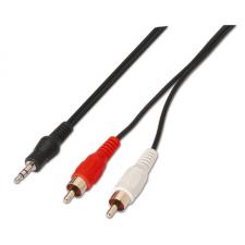 CABLE ESTÉREO AISENS A128-0148 - CONECTORES JACK 3.5MM MACHO / 2*RCA MACHO - 3M - NEGRO