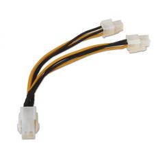 CABLE DE ALIMENTACIÓN PARA MICROPROCESADOR AISENS A131-0166 - 4PIN/H-4+4PIN/M - 15CM - 100% COBRE - Imagen 2