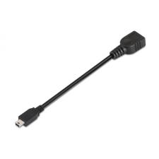 CABLE USB OTG AISENS A101-0033 - CONECTORES USB TIPO MINI-B MACHO/TIPO-A HEMBRA - 15CM - NEGRO