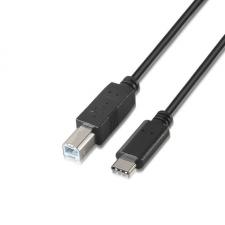 CABLE USB 2.0 IMPRESORA AISENS A107-0053 - CONECTORES USB TIPO-C MACHO/ USB TIPO B MACHO - 1M - NEGRO