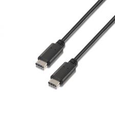 CABLE USB 2.0 AISENS A107-0055 - CONECTORES USB TIPO-C MACHO AMBOS EXTREMOS - 3A - 0.5M - NEGRO