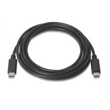 CABLE USB 2.0 AISENS A107-0056 - CONECTORES USB TIPO-C MACHO AMBOS EXTREMOS - 3A - 1M - NEGRO - Imagen 2