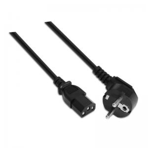 CABLE ALIMENTACIÓN AISENS A132-0168 - CONECTORES CEE7/MACHO / C13/HEMBRA - COBRE PURO AWG18 - 3M - NEGRO - Imagen 1