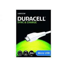 CABLE DURACELL USB5023W USB-MICRO USB - PARA CARGA Y SINCRONIZACIÓN - 2 METROS - COLOR BLANCO