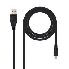 CABLE USB 2.0 NANOCABLE 10.01.0400 - CONECTORES USB TIPO A MACHO/MINIUSB 5 PINES MACHO - 0.5M - NEGRO