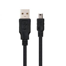 CABLE USB 2.0 NANOCABLE 10.01.0400 - CONECTORES USB TIPO A MACHO/MINIUSB 5 PINES MACHO - 0.5M - NEGRO - Imagen 2