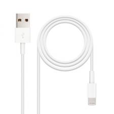 CABLE LIGHTNING A USB 2.0 NANOCABLE 10.10.0401 - CONECTORES LIGHTNING MACHO/ MICRO USB TIPO A MACHO - 1M - BLANCO - Imagen 2