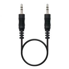 CABLE ESTÉREO NANOCABLE 10.24.0100 - CONECTORES JACK 3.5/M-JACK 3.5/M - 30CM - NEGRO