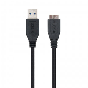 CABLE USB 3.0 NANOCABLE 10.01.1102-BK - CONECTORES USB TIPO A / MICRO USB TIPO B - 2M - NEGRO - Imagen 1