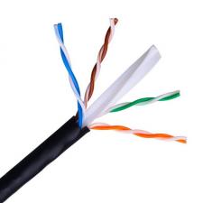 BOBINA DE CABLE AISENS A135-0263 PARA USO EXTERIOR - RJ45 - CAT6 - UTP - AWG24 RÍGIDO - 100M - NEGRO