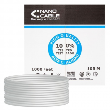 BOBINA DE CABLE NANOCABLE 10.20.0504 - RJ45 - CAT6 - UTP - AWG24 - 305M - GRIS