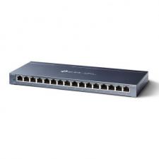 SWITCH TP-LINK TL-SG116 - 16 PUERTOS RJ45 10/100/1000 - MDI/MDIX AUTOMÁTICO - SIN VENTILADOR - CARCASA METALICA - SOPORTE QOS - 