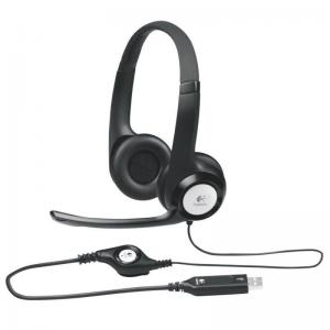 AURICULARES DIADEMA CON MICRÓFONO LOGITECH H390 20HZ CONTROL VOLUMEN / MUTE DIADEMA ACOLCHADA AJUSTABLE USB NEGRO - Imagen 1