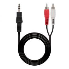 CABLE ESTEREO NANOCABLE 10.24.0310 -  CONECTORES JACK 3.5MM MACHO-2*RCA MACHO - 10 METROS - NEGRO