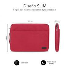 Funda Subblim Urban Laptop Sleeve para Portátiles hasta 15.6'/ Rojo - Imagen 2