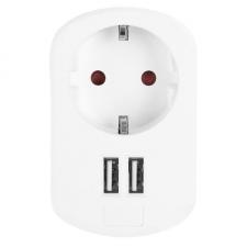 Enchufe Orbegozo EN 1200/ 1 Toma Schuko/ 2 Tomas USB