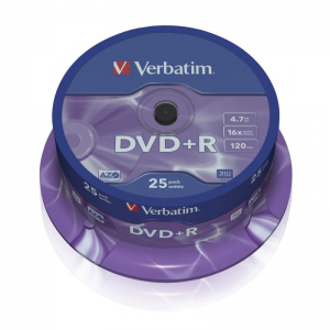 DVD+R VERBATIM ADVANCED AZO 16X 4.7GB TARRINA 25 UNIDADES - Imagen 1