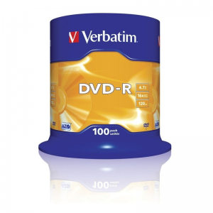 DVD-R VERBATIM ADVANCED AZO 16X 4.7GB TARRINA 100 UNIDADES - Imagen 1