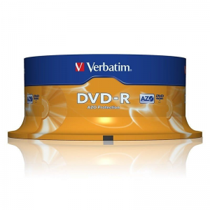 DVD-R VERBATIM ADVANCED AZO 16X 4.7GB TARRINA 25 UNIDADES - Imagen 1