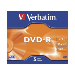 DVD-R VERBATIM ADVANCED AZO 16X 4.7GB 5 UNIDADES - Imagen 1