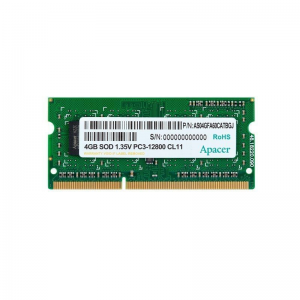 Memoria RAM Apacer 4GB/ DDR3/ 1600 MHz/ 1.35V/ SODIM - Imagen 1