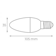 Bombilla Iglux XV-0514-F V2/ Casquillo E14/ 5W/ 450 Lúmenes/ 5500K - Imagen 2