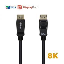 Cable Displayport 1.4 8K Aisens A149-0430/ Displayport Macho - Displayport Macho/ 0.5m/ Certificado/ Negro