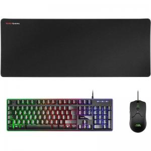 Pack Gaming Mars Gaming MCPX/ Teclado H-MECH  + Ratón Óptico + Alfombrilla/ Negro - Imagen 1