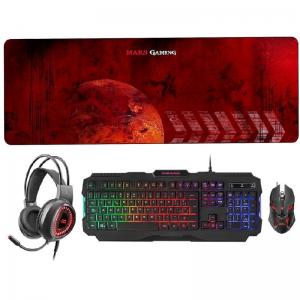 Pack Gaming Mars Gaming MCPRGB2/ Teclado RGB + Ratón Óptico + Alfombrilla XXL + Auriculares - Imagen 1