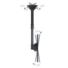 Soporte de Techo Giratorio/ Inclinable/ Nivelable TooQ LPCE1170TSLI-B para TV de 37-70'/ hasta 50kg - Imagen 4