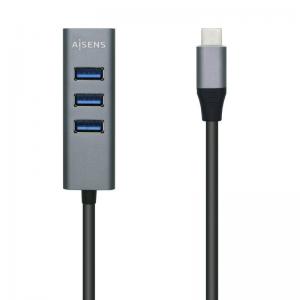 Hub USB 3.1 Tipo-C Aisens A109-0508/ 4 Puertos USB - Imagen 1