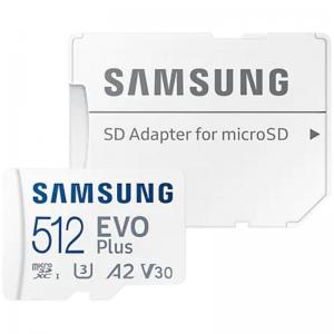 Tarjeta de Memoria Samsung EVO Plus 2021 512GB microSD XC con Adaptador/ Clase 10/ 130MBs - Imagen 1