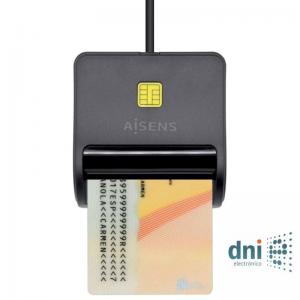 Lector de DNI Aisens ASCR-SN01-BK/ Negro - Imagen 1