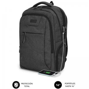Mochila Subblim Professional Air Padding Backpack para Portátiles hasta 16'/ Puerto USB - Imagen 1
