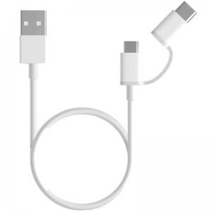 Cable USB 2.0 Xiaomi Mi 2-in-1 USB Cable SJV4082TY USB Macho - Micro USB Macho/ USB Tipo-C Macho/ 1m/ Blanco - Imagen 1
