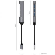 Hub USB 3.1 Tipo-C Aisens A109-0541/ 4 Puertos USB