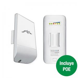 NANOSTATION UBIQUITI LOCOM5 - 802.11B/G/N - 5GHZ - 13DBI - 200MW - 1XRJ45 - INCLUYE POE - Imagen 1