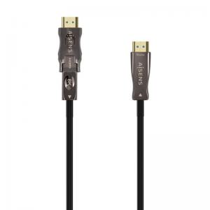 Cable HDMI 2.1 AOC 8K Desmontable Aisens A153-0647/ HDMI Macho / D Macho - HDMI Macho/ 40m/ Negro