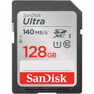 Tarjeta de Memoria SanDisk Ultra 128GB SD HC UHS-I - SDXC/ Clase 10/ 140MBs
