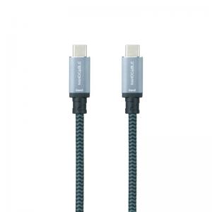 Cable USB 3.1 Nanocable 10.01.4101-COMB/ USB Tipo-C Macho - USB Tipo-C Macho/ 1m/ Gris y Negro